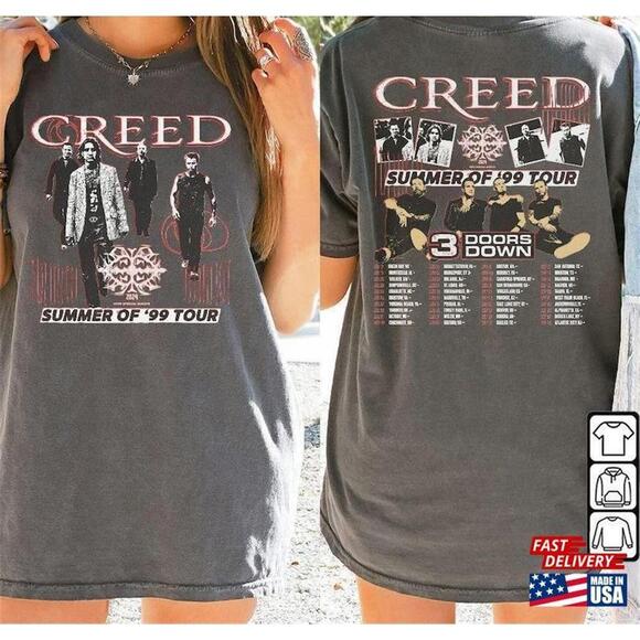 Other - Creed Summer Of 99 Tour Music World 2024 Concert Tshirt 2 Sided